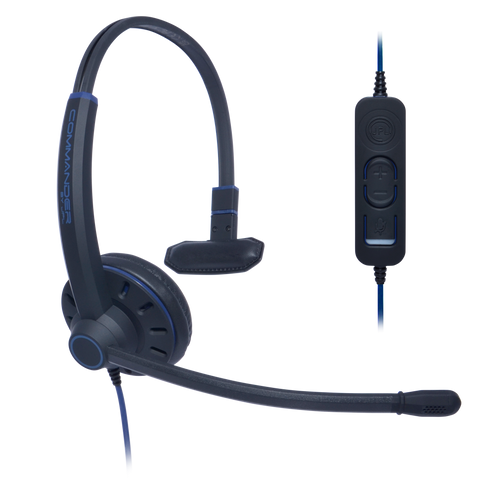JPL Office USB Monaural/ Binaural  Headset w/ Noise-canceling Mic & Call/Volume/Mute Control (Commander 1 & 2)