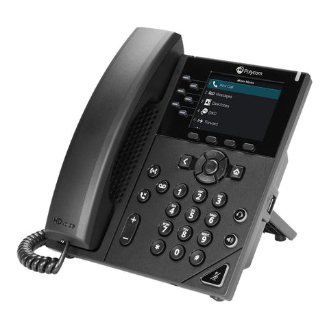 Poly VVX 350 6-line Desktop Business IP Phone (openSIP, dual 10/100/1000 Ethernet ports)