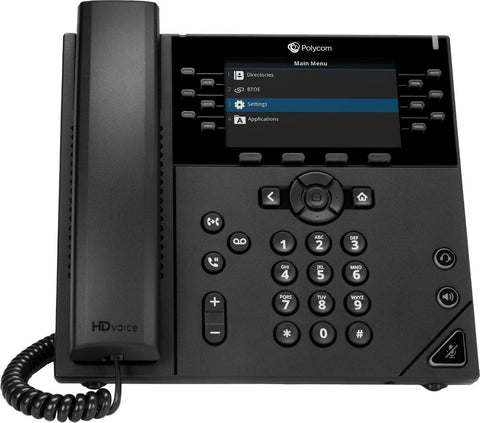 Poly VVX 450 12-line Desktop Business IP Phone (openSIP, dual 10/100/1000 Ethernet ports)